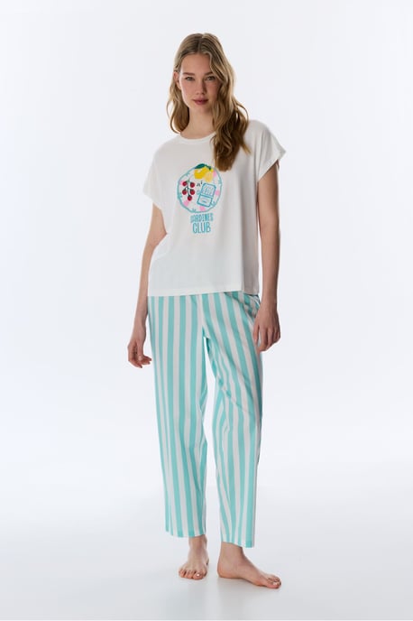 Hailey Food Print Kurzarm-T-Shirt-Pyjamaoberteil - Image 2