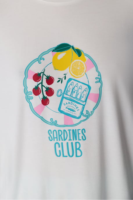 Hailey Food Print Kurzarm-T-Shirt-Pyjamaoberteil - Image 3