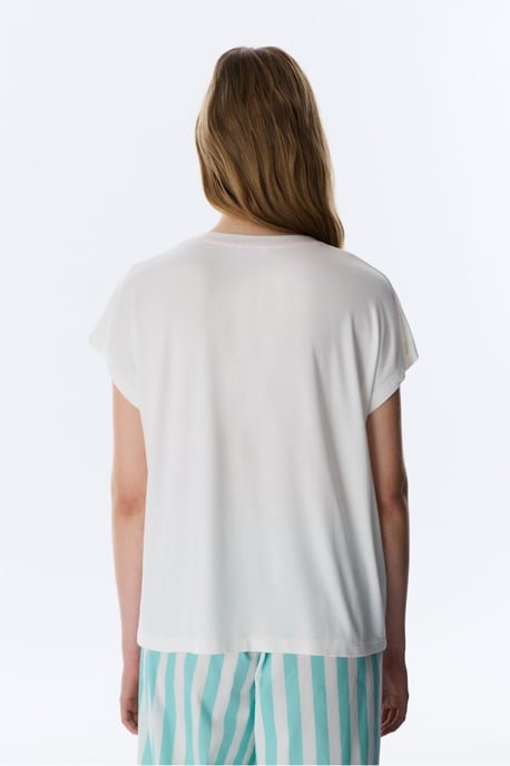 Hailey Food Print Kurzarm-T-Shirt-Pyjamaoberteil - Image 4
