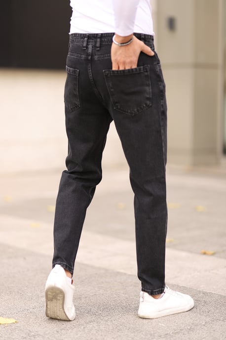 TRENDYOL MAN Herren Schwarz Einfarbig Boyfriend Normale Taille Jeans - Image 5