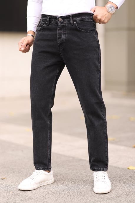 TRENDYOL MAN Herren Schwarz Einfarbig Boyfriend Normale Taille Jeans - Image 6