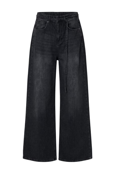 TRENDYOLMİLLA Damen Grau Einfarbig Weites Bein Hohe Taille Jeans - Image 4