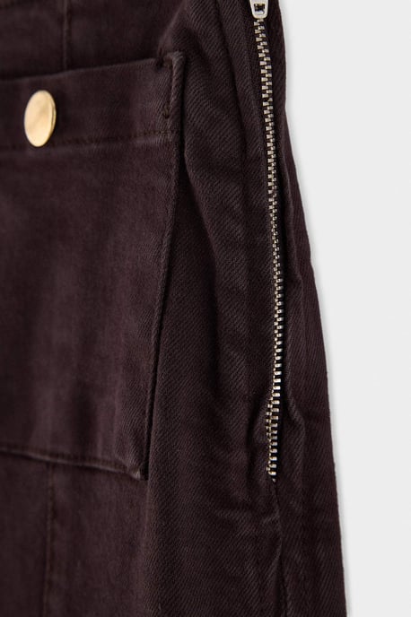 TRENDYOLMİLLA Damen Braun Einfarbig Weites Bein Hohe Taille Jeans - Image 3