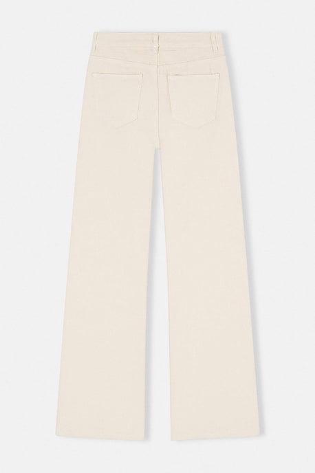 TRENDYOLMİLLA Damen Ecru Einfarbig Weites Bein Hohe Taille Jeans - Image 5