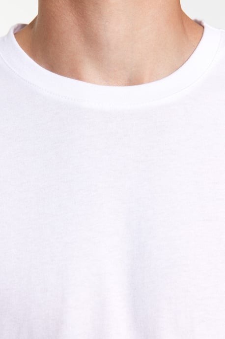 TRENDYOL MAN Herren Weiß Einfarbig Lang Regular Fit T-Shirts - Image 5