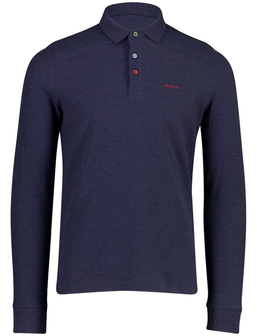 New Zealand Auckland Poloshirt Blau meliert - Image 2
