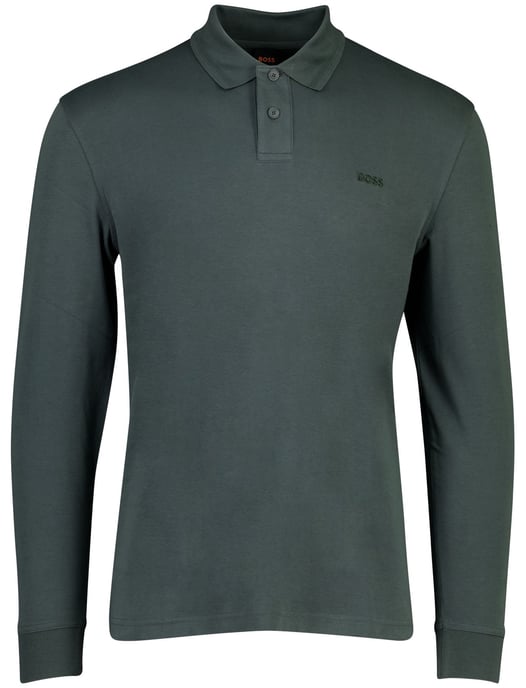 BOSS Orange grünes Baumwoll-Poloshirt - Image 2