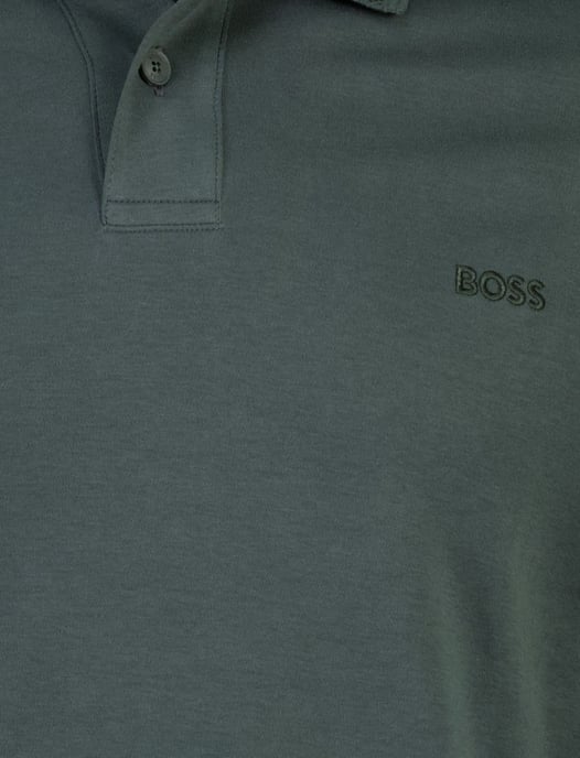 BOSS Orange grünes Baumwoll-Poloshirt - Image 4