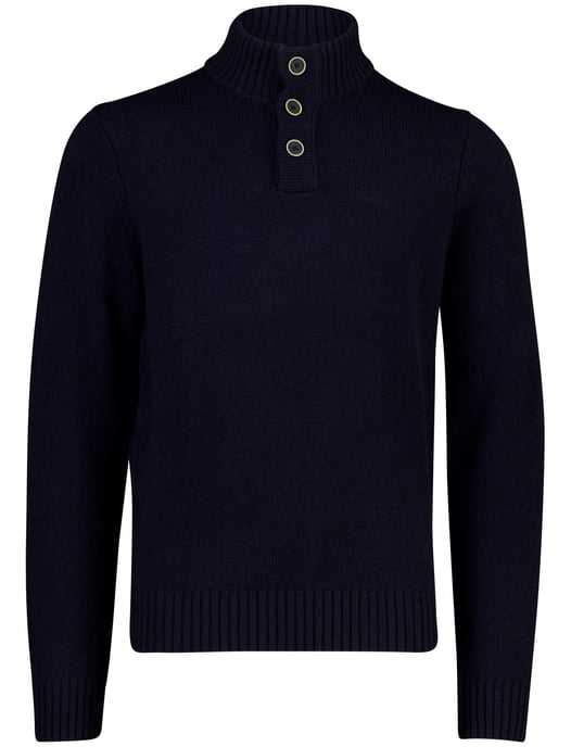 New Zealand dunkelblauer Strickpullover mit Schifferkragen - Image 2