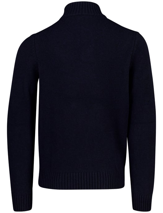 New Zealand dunkelblauer Strickpullover mit Schifferkragen - Image 3