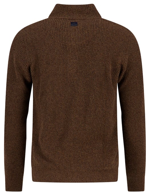 A Fish Named Fred Brauner Rippstrickpullover - Image 2