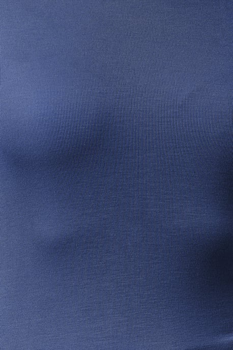 TRENDYOLMİLLA Damen Dunkelblau Einfarbig Lang Tailliert Blusen - Image 6