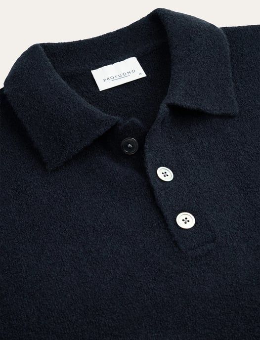 Profuomo marineblaues Woll-Poloshirt - Image 3