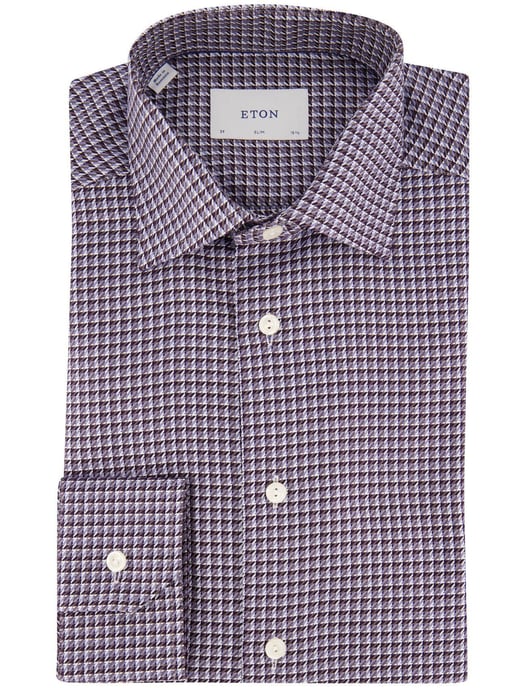 Eton Slim Fit blaues knitterarmes Hemd - Image 2