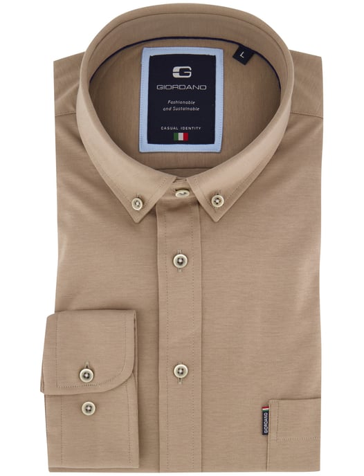 Giordano camel Jerseyhemd - Image 2