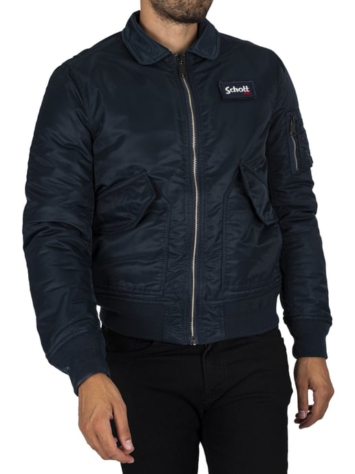 Schott Abnehmbare Bomberjacke, Blau - Image 2