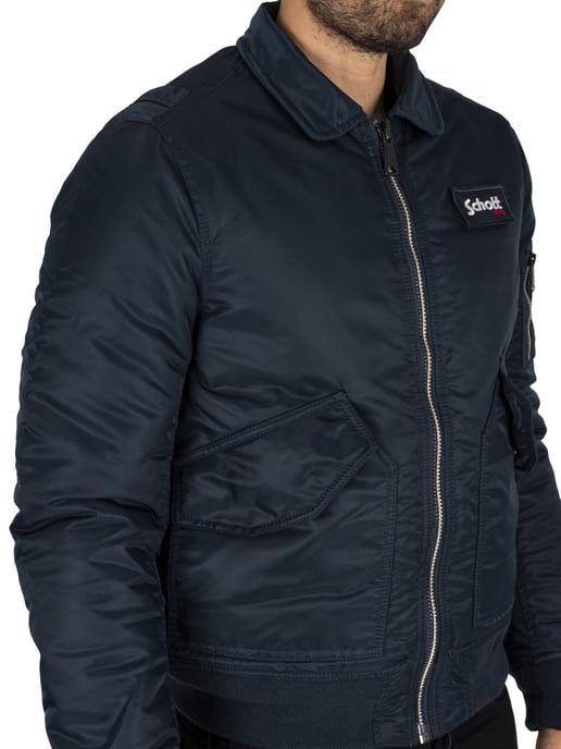 Schott Abnehmbare Bomberjacke, Blau - Image 6