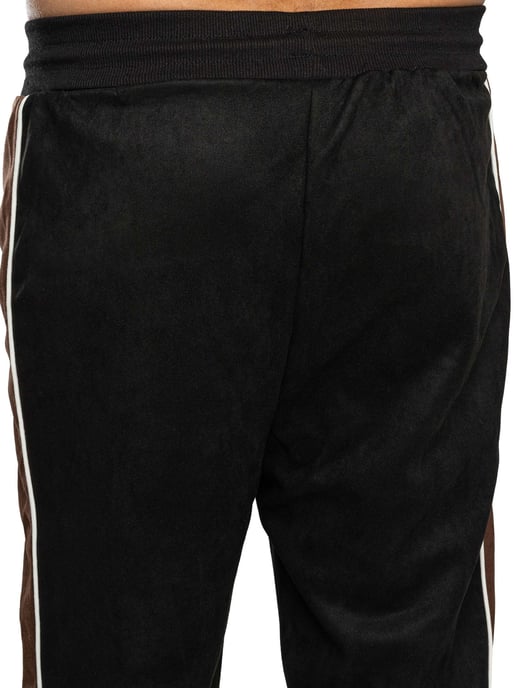 Sergio Tacchini Jogginghose Aus Kontrastierendem Wildleder, Schwarz - Image 4