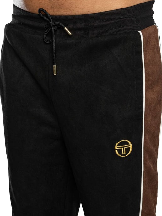 Sergio Tacchini Jogginghose Aus Kontrastierendem Wildleder, Schwarz - Image 5
