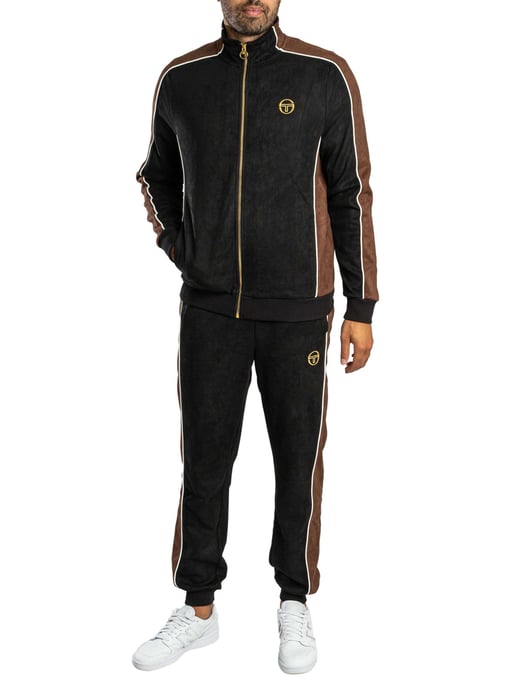 Sergio Tacchini Jogginghose Aus Kontrastierendem Wildleder, Schwarz - Image 6