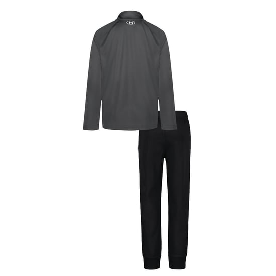 Under Armour - Trainingsanzug-Set für Jungen, mit kurzem Reißverschluss (Grau/Schwarz) - Image 2