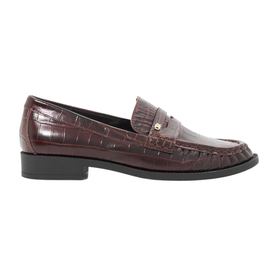 Dune London - "Galex" Penny-Schlupfschuhe für Damen, Leder (Braun) - Image 1