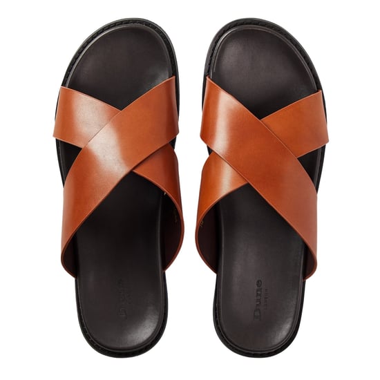 Dune London - Sandalen für Herren, Leder, Kreuz und Quer Riemen, Flach (Braun) - Image 3