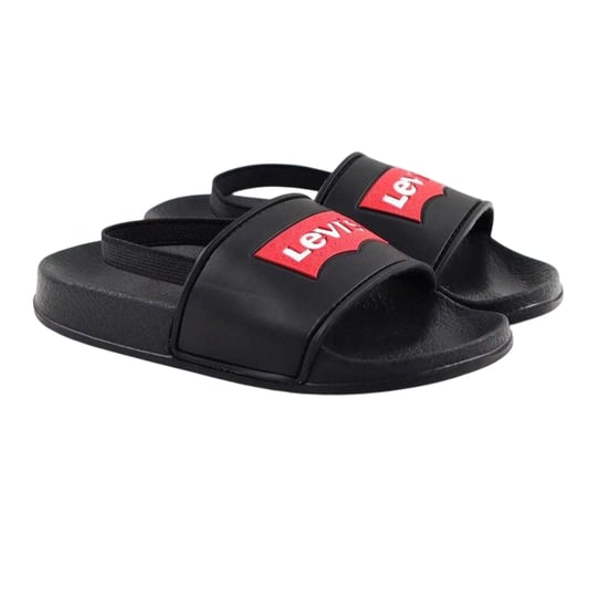 Levis - Fledermausflügel Logo Badesandale für Kinder (Schwarz) - Image 5