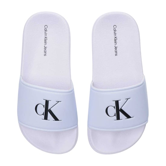 Calvin Klein - Pantoffeln für Kinder, Leder, Open Toe, Flach (Weiß) - Image 2