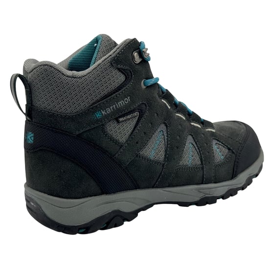 Karrimor - "Mount" Wanderschuhe für Kinder, Leder (Grau/Petrol) - Image 2