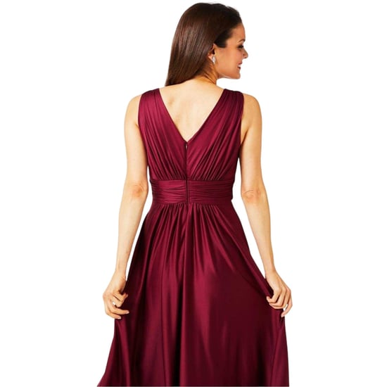 Biba - Maxikleid für Damen, Asymmetrischer Saum (Beerenrot) - Image 2