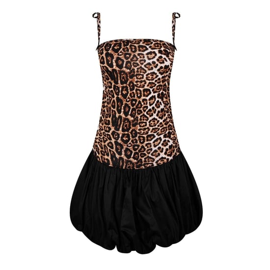 AmyLynn - "Ultra" Minikleid für Damen, Eckiger Ausschnitt, Schößchen (Leopard) - Image 5