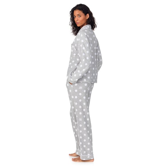 DKNY Fleece-Set aus Langarmshirt und Hose, graue Punkte - Image 2