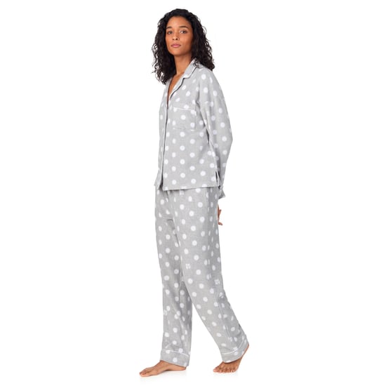 DKNY Fleece-Set aus Langarmshirt und Hose, graue Punkte - Image 3