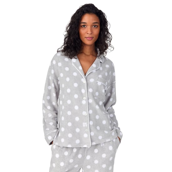 DKNY Fleece-Set aus Langarmshirt und Hose, graue Punkte - Image 4