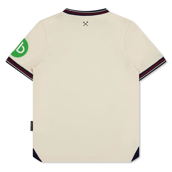 Umbro WHU Junior Rundhals-T-Shirt für Jungen, kurzärmelig, Ecru - Image 2