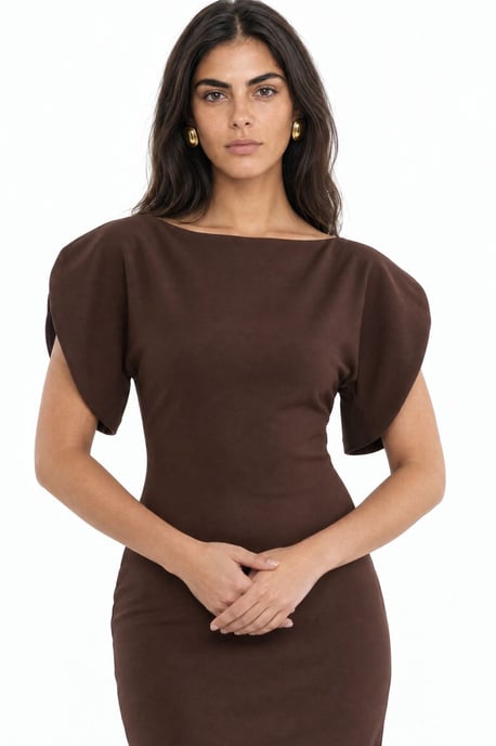 Busem Damen-Midikleid mit Rundhalsausschnitt - Image 3