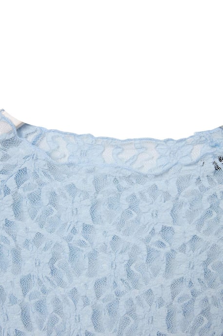 TRENDYOLMİLLA Damen Dunkelblau Einfarbig Lang Tailliert Blusen - Image 4