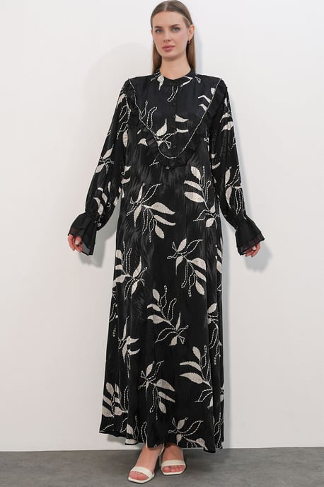 Big Dart Geblümtes Maxikleid mit Rundhalsausschnitt - Image 3