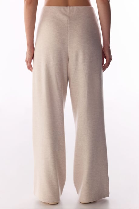 Melierte warme Hose mit weitem Bein - Image 3