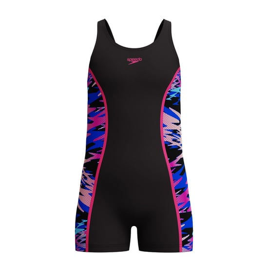 Speedo - "Hyperboom Splice" Body mit Bein für Mädchen (Schwarz/Pink) - Image 4