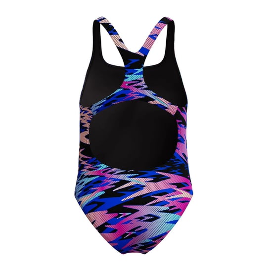 Speedo - "Hyper Boom Allover Medalist" Badeanzug für Mädchen (Schwarz/Pink) - Image 2