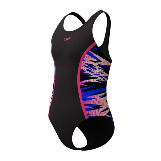 Speedo - "Hyperboom Splice" Badeanzug für Jugendlich (Schwarz/Pink) - Image 4