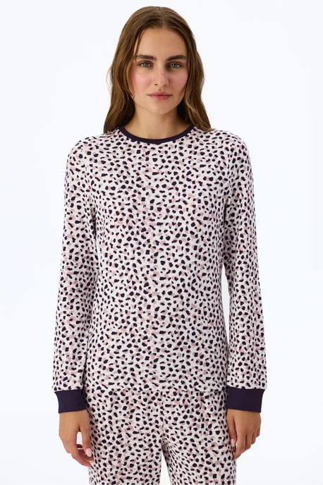Midnight Mood Bedrucktes Langarm-Schlafshirt - Image 5