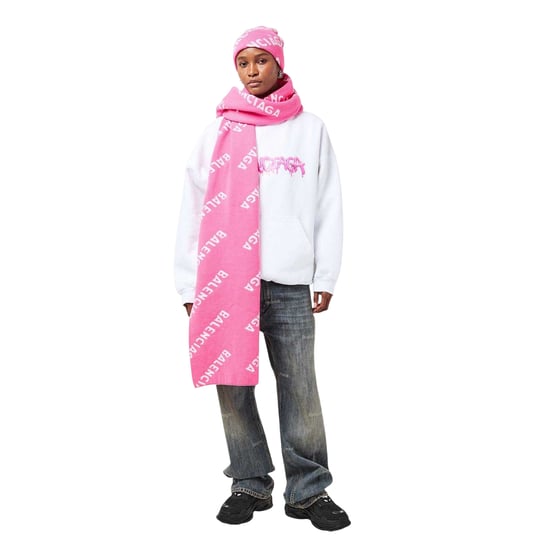 Balenciaga - Mütze, Jerseyware (Pink/Weiß) - Image 1