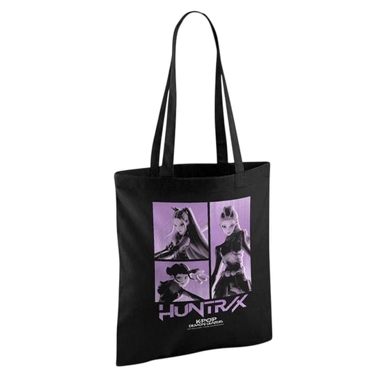 K-Pop Demon Hunters - "Huntrix Band" Tragetasche, Karo, Wiederverwendbar (Schwarz) - Image 2