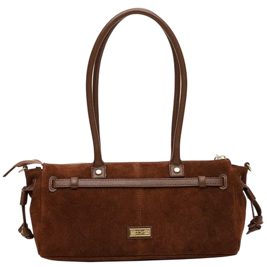 Biba - "Baguette" Schultertasche, Leder (Schokolade) - Image 2