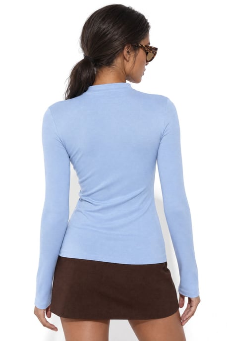 Schmal geschnittene Bluse mit Stehkragen - Image 3