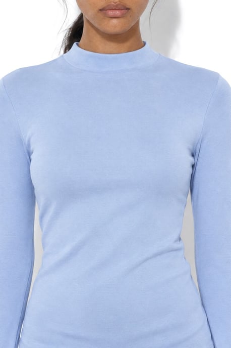 Schmal geschnittene Bluse mit Stehkragen - Image 4