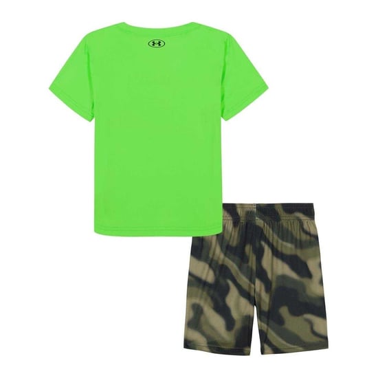Under Armour - T-Shirt und Shorts für Kinder, meliert (Übergrün) - Image 2